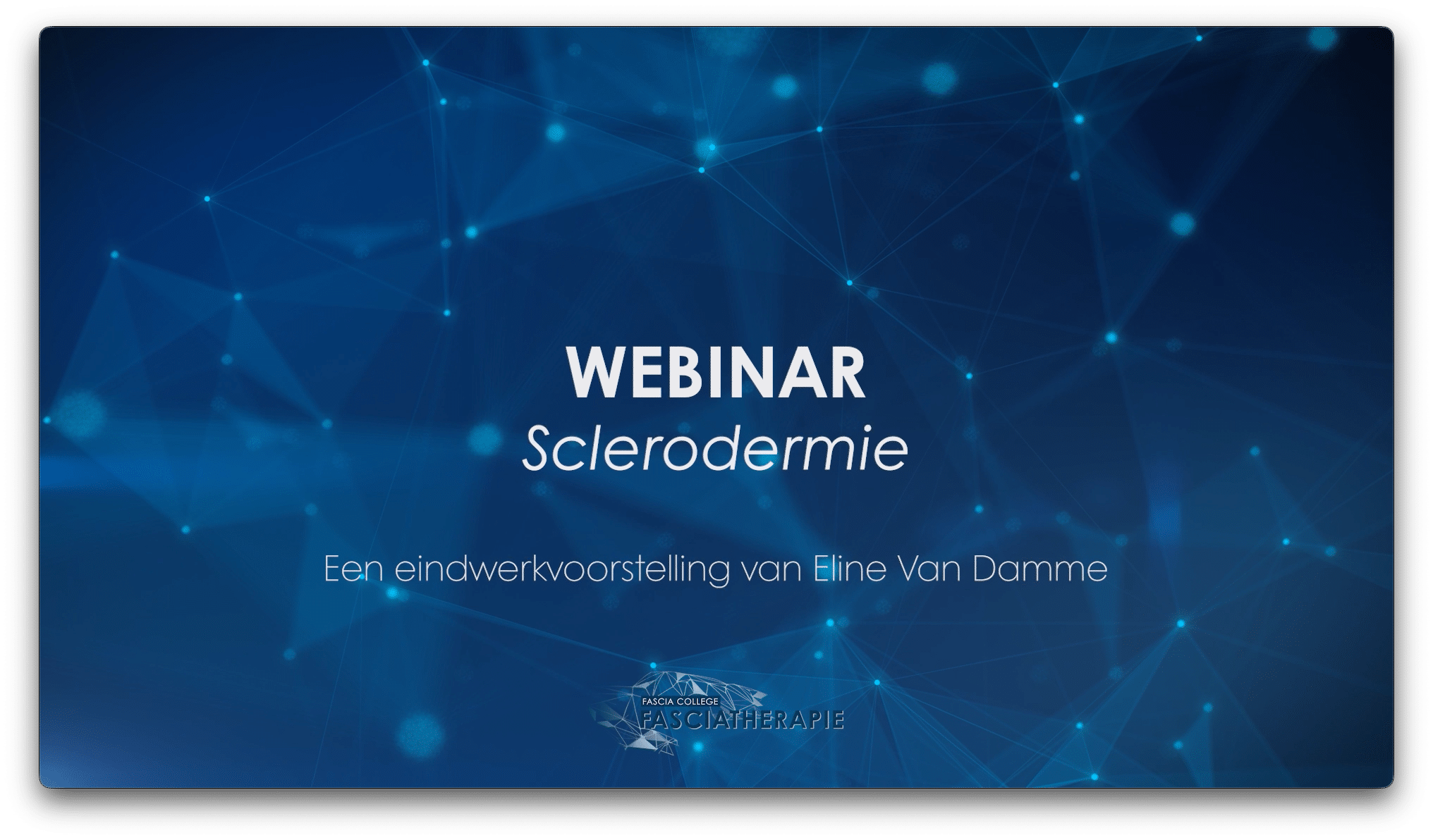 Eindwerkvoorstelling van Eline Van Damme - sclerodermie